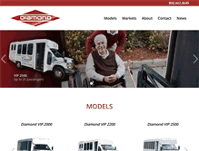 Tablet Screenshot of diamondcoach.com
